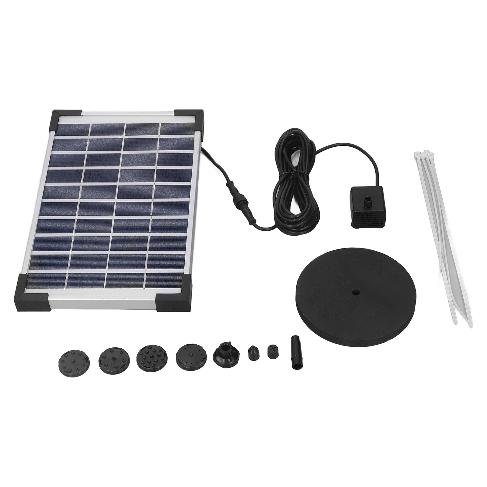 Solar Water Pump Kit 5W 75cm Height 180cm Lift Efficient Solar Fountain ...