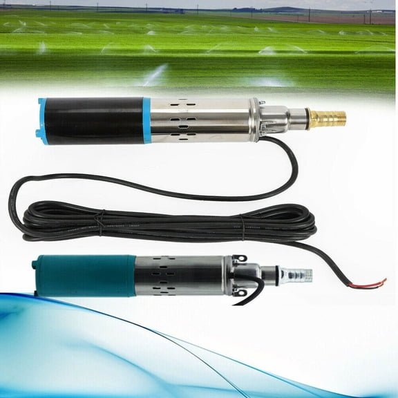 Solar Water Pump Submersible Deep Well Pump Garden Farm Irrigation 24V DC