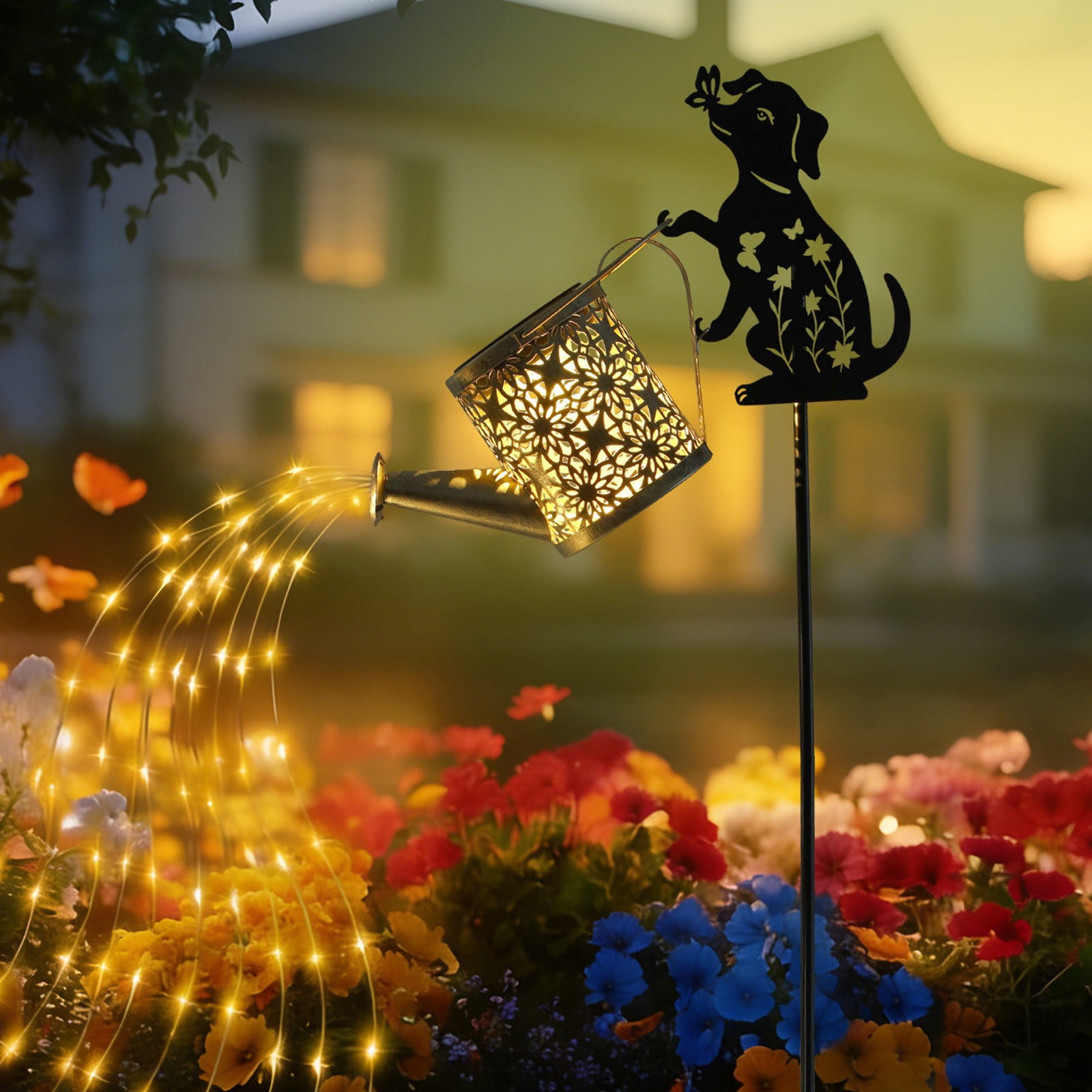 Solar Watering Can Lights Large Metal Hanging,30.9x9.8 Inch Outdoor Waterproof Solar Lights,Garden Decor Yard Light for Porch Patio,Gardening Gift for Women