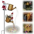 thumbnail image 1 of Solar Watering Can Lights Outdoor,Christmas Santa Waterproof Metal Garden Decor With LED Light - Hanging Solar Bottle Lights Patio Lawn Pathway Decoration Gift for Backyard,Lawn,Patio, 1 of 10