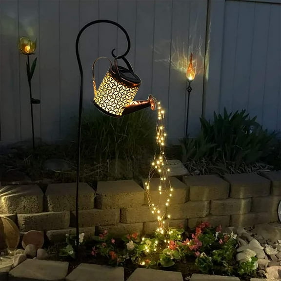 Solar Watering Can with Lights Outdoor,Waterproof Garden Light,Hanging Solar Strings Garden Decorations,Kettle Yard Art Lamp Decor