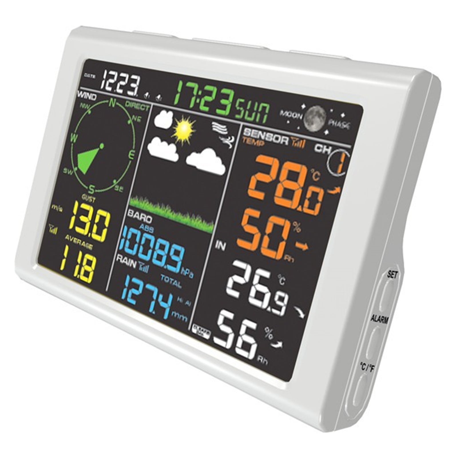 Solar Weather Station 433H-Z Weather Meter With Wind Speed, Wind ...