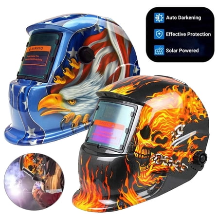 Solar Welding Helmet Large View Pro Auto Darkening Weld Mask Hood ARC TIG MIG