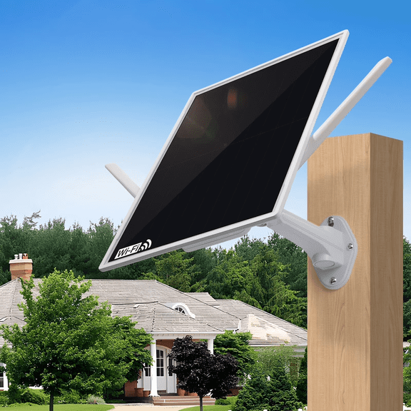 Solar WiFi Extender Outdoor, Solar Powered WiFi Extender for Garden, Farm & Ranch, Outdoor WiFi Repeater, 15W Solar Panel, 26000mAh Battery, IP65 Waterproof, Extends WiFi Range Up to 200m (656ft)