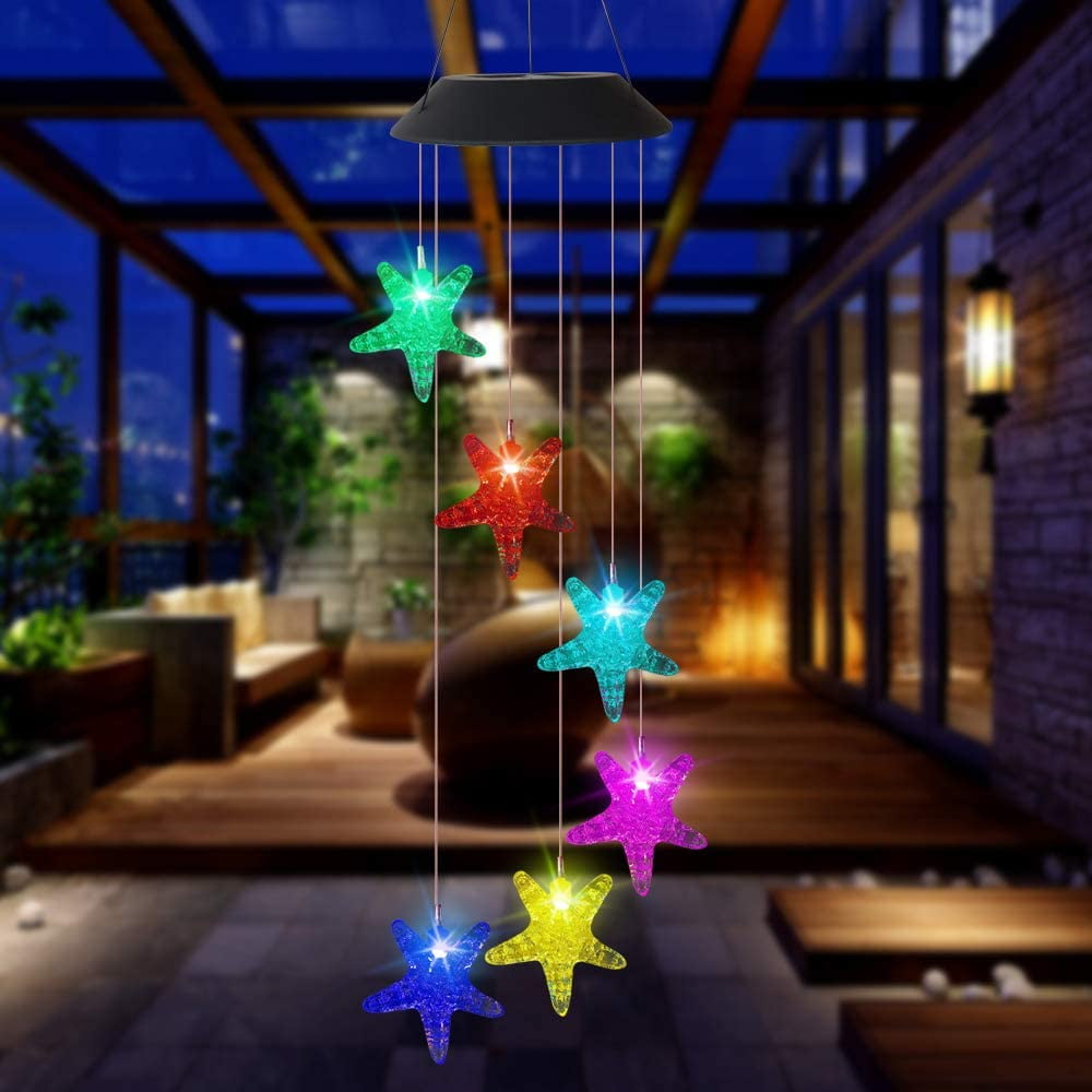 Solar Wind Chime Light, EpicGadget Solar Powered Color Changing LED