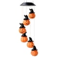 thumbnail image 1 of Solar Wind Chime Pumpkin Decor 5 Inch Solar Powered Wind Chimes, Led Waterproof Hanging Solar Lights Outdoor, Solar Garden Lights for Patio Yard Halloween Decor, 1 Pack, 1 of 5