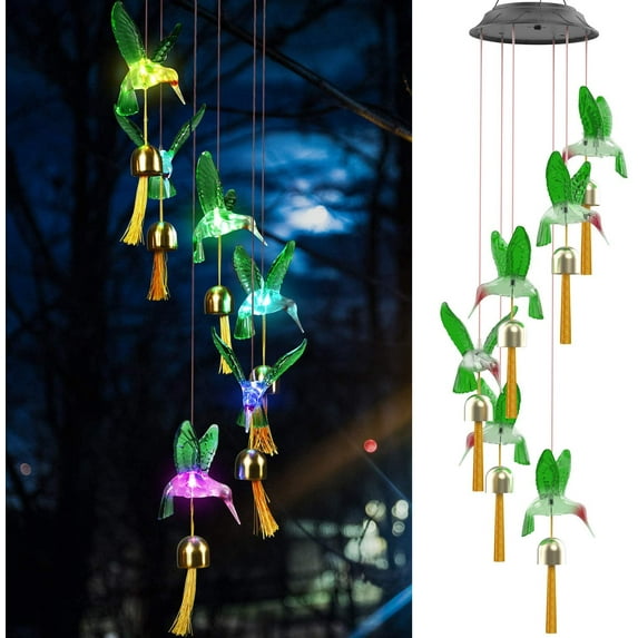 Solar Wind Chime for Outside,Color Changing Solar Lights, LED Decorative Mobile, Waterproof Outdoor Solar Lights for Home/Yard/Patio/Garden/Mom Gift