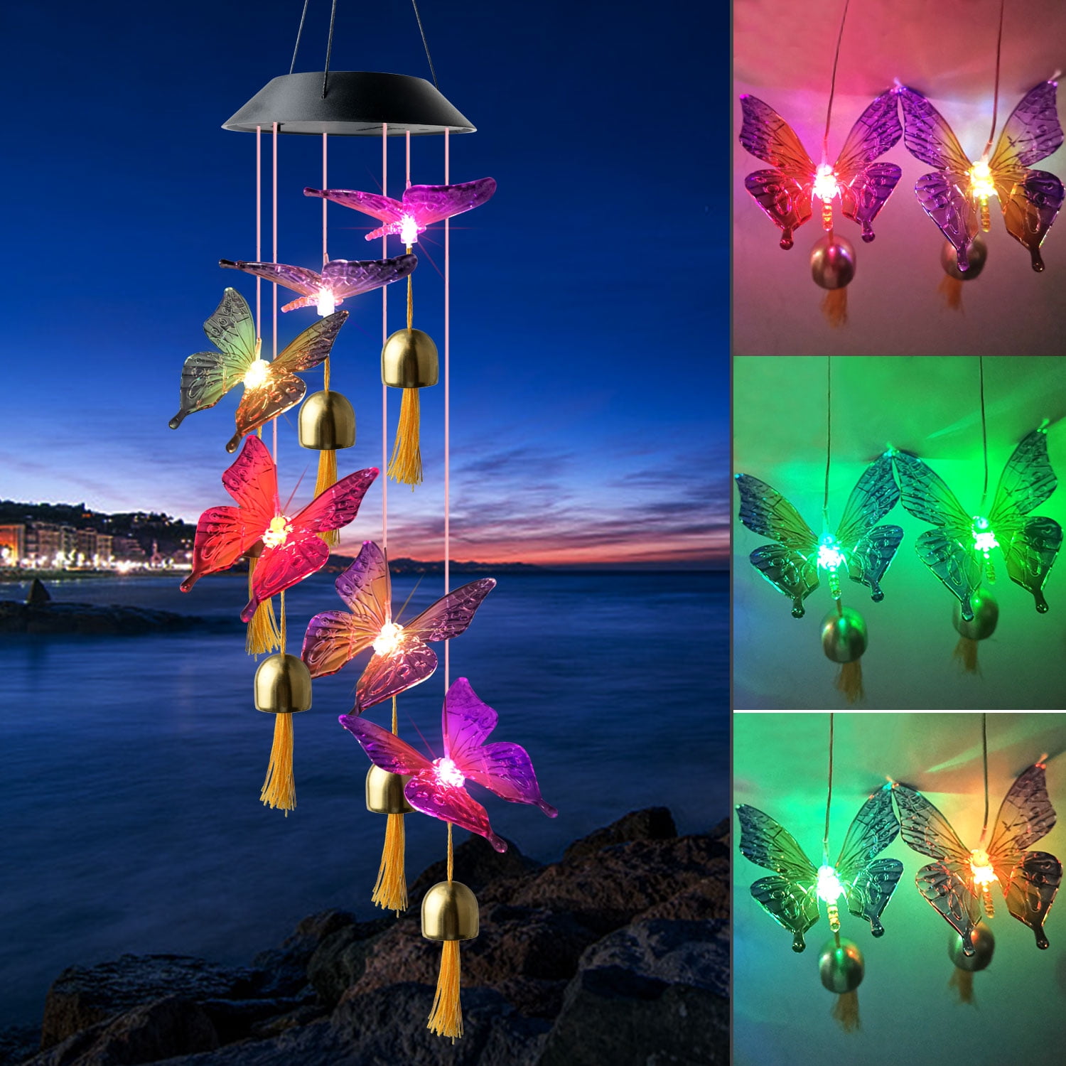 Solar Wind Chimes，Kyoryuger Solar Butterflies hanging Wind Chimes