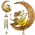 thumbnail image 1 of QiShi Solar Wind Chimes, Moon Fairy Hanging Lights, Outdoor Decor Crackle Glass Ball Solar Light, Patio Lawn Yard Gardening Memorial Gifts for Mom, 1 of 8
