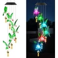 thumbnail image 1 of GLUAAE Solar Wind Chimes for Outside Hummingbird, Changing Color Wind Chimes with Bell for Outdoor Garden Decoration, Birthday for Mom Grandma Women, 1 of 8