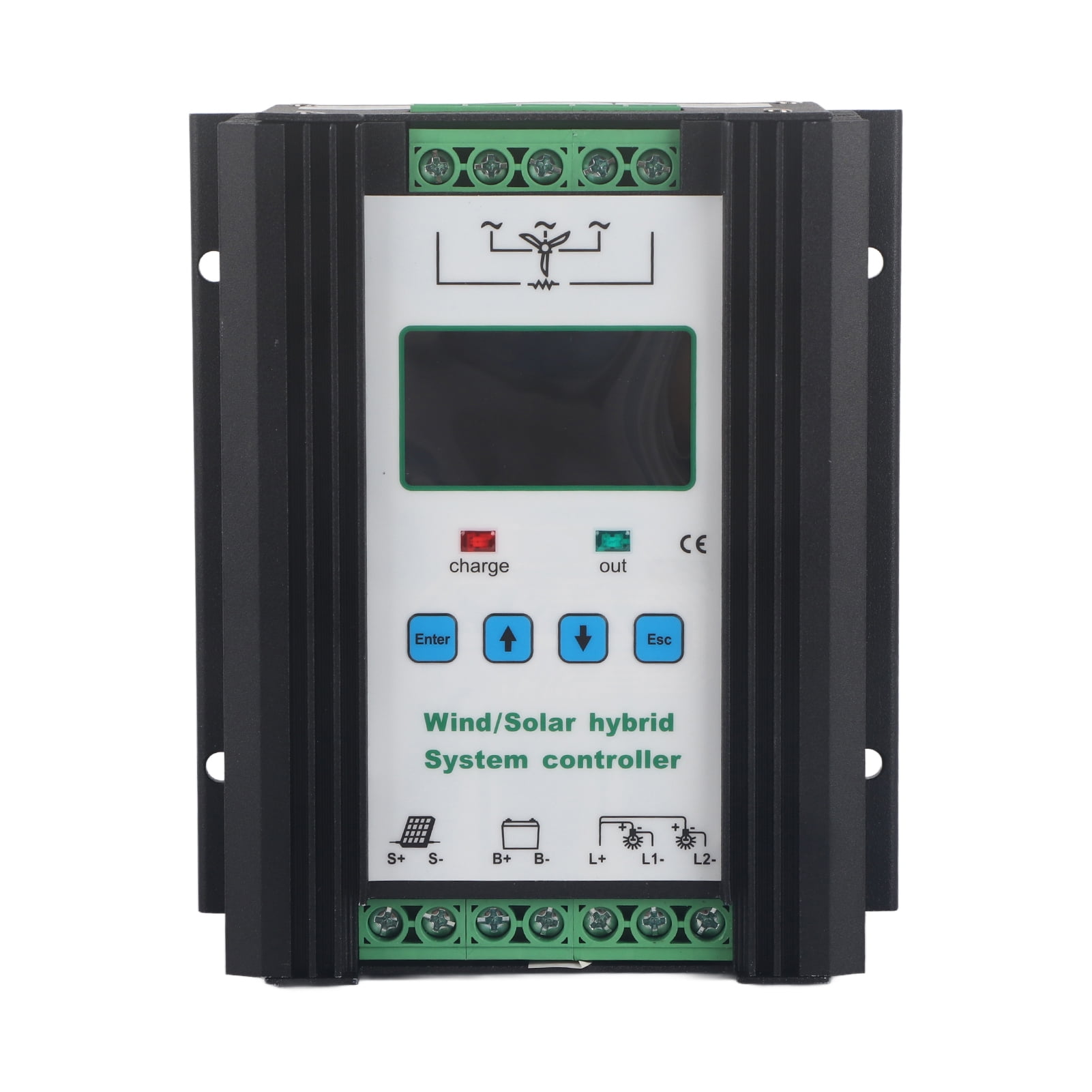 Solar Wind Hybrid Energy Controller, Digital Intelligent Boost Charging Regulator, Intelligent Control, High Efficiency, Wide Input Range, 12V 24V 48V Compatible, DIY Home Power Systems