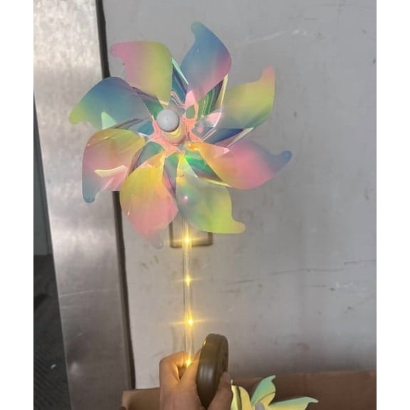 Solar Windmill Garden Stake Lights Outdoor, Color Changing LED Solar Powered Yard Decorations, Waterproof Wind Spinner Lights for Garden Lawn Patio Holiday Christmas Independence Day