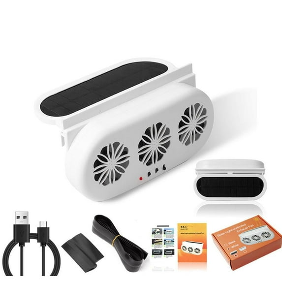 Solar Window Exhaust Fan, Car Solar Fan, Interior Air Circulation Cooling Fan