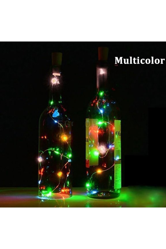 Solar Wine Bottle Lights Solar Powered 20 LEDs Wine Bottle Lights with Cork Fairy String Light for DIY, Bar, Party, Decor, Christmas, Halloween, Wedding(Solar powered,Multicolor)