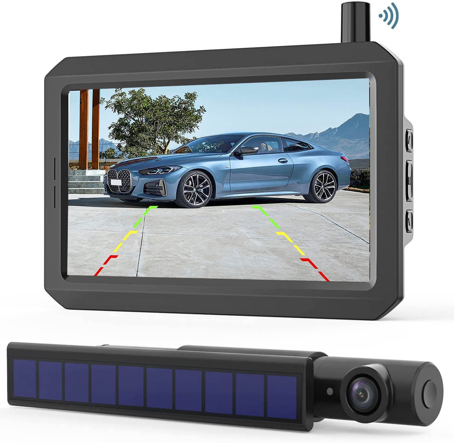 Solar Wireless Backup Camera Trailer Rear View Camera HD Reverse ...