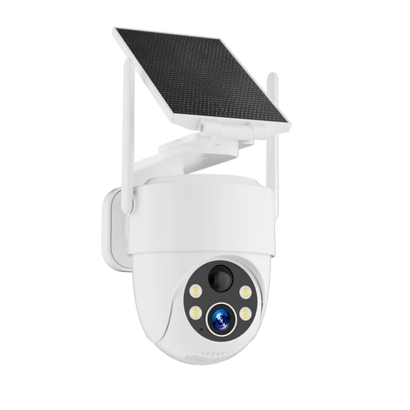 Solar Wireless Outdoor Security Camera 3MP 360 WiFi Color Night Vision PIR AI Human Detection 2-Way Audio