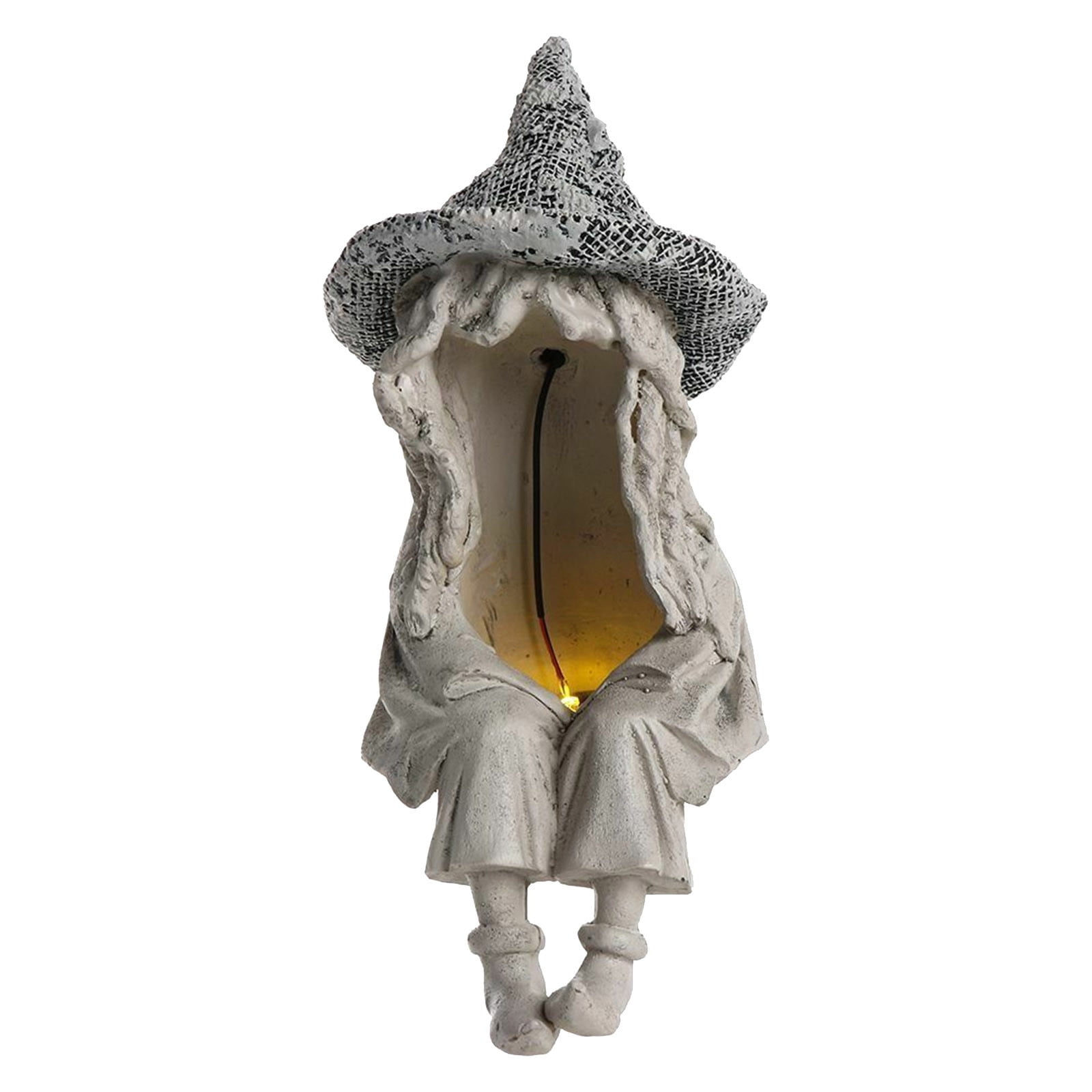 2-Pc Halloween Witch Lamp Set | Gothic Resin Night Light With Lantern For Porch & Table Decor