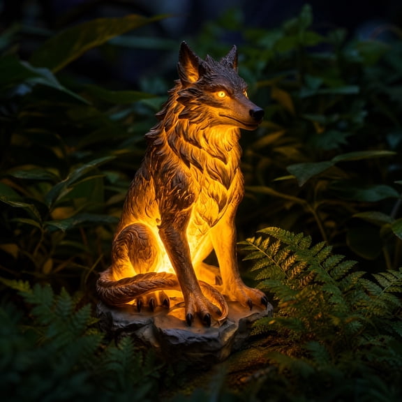 Solar Wolf Garden Stake Light Outdoor Courtyard Decorative Light