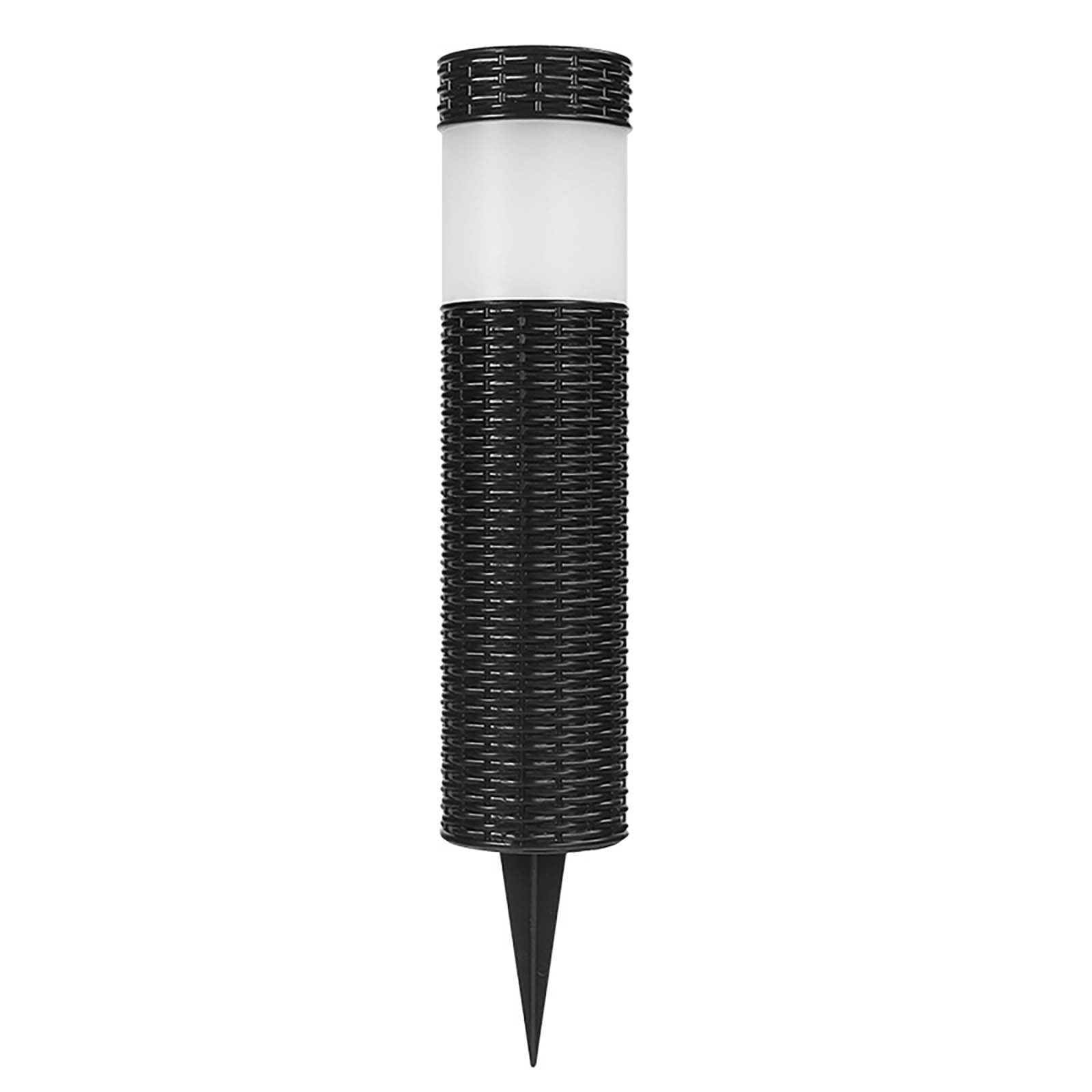 Solar Rattan Stake Solar Woven Cylinder Garden Light / Rattan Style LED Stake Light for ...