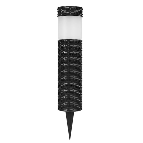 Solar Woven Cylinder Garden Light / Rattan Style LED Stake Light for Outdoor Pathway, Lawn, Yard, Patio Decorative Lighting