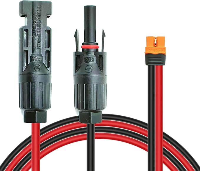 Solar to XT60i Charge Extension Cable 3FT/6FT/12FT/25FT/50FT,Solar Connectors to XT60i Adapter for Portable Power Stations & Solar Generators (12AWG 3.6M/12FT)