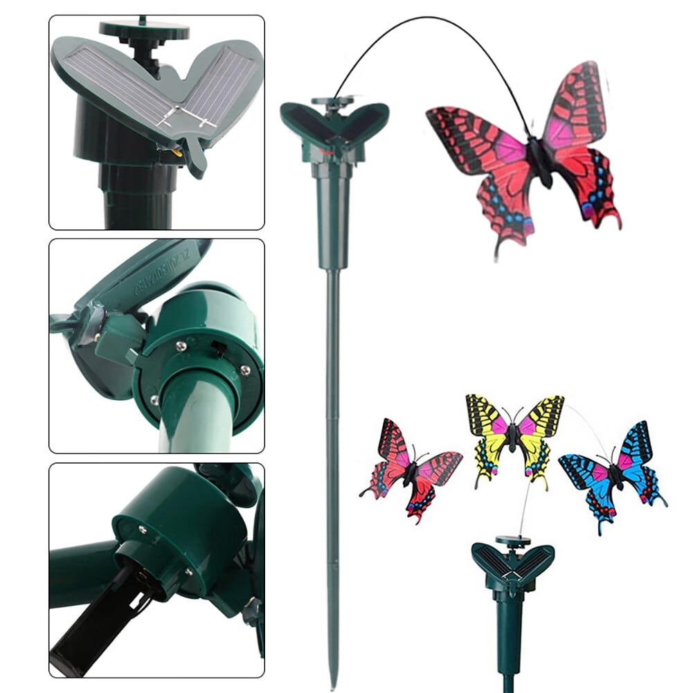 Solar Yard Stake Fluttering Insects,Butterfly Yard Decorations Outdoor ...