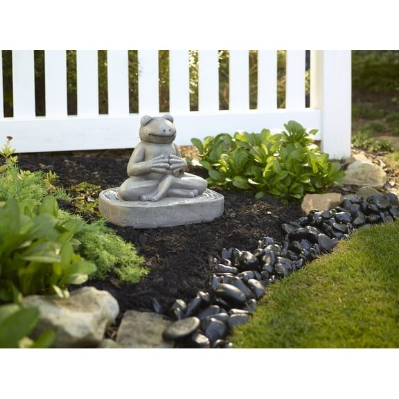 Solar Zen Frog Statue