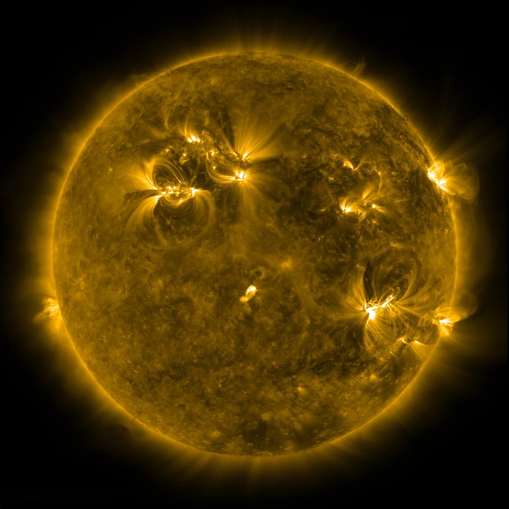 Solar activity on the Sun Canvas Art - Stocktrek Images (28 x 28)