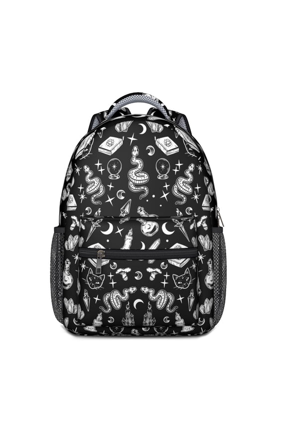 Solar and Lunar Eclipse Backpack - Waterproof & Ergonomic Design for Commuters with Gothic Constellation Map