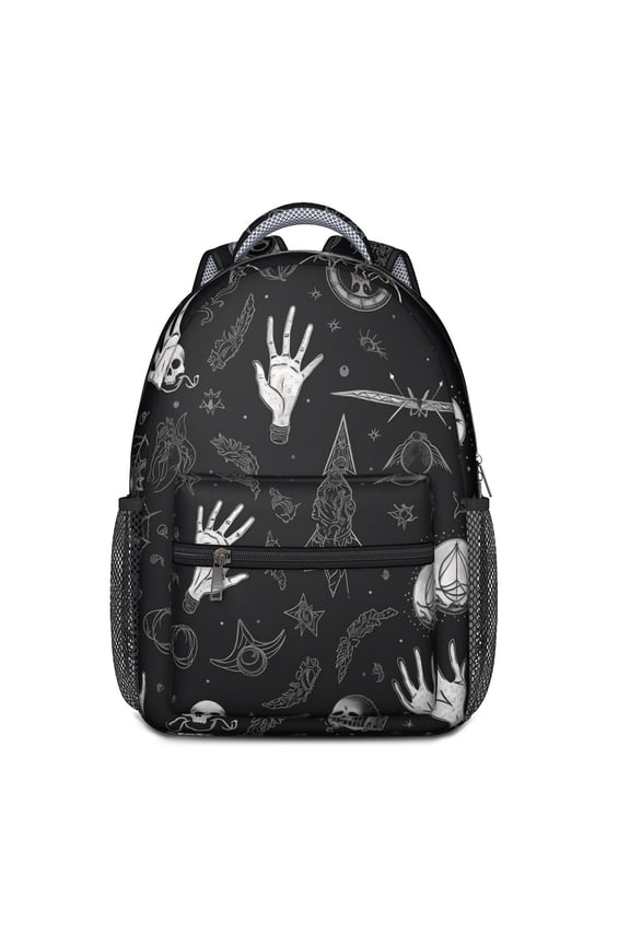 Solar and Lunar Eclipse Backpack - Waterproof & Ergonomic Design for Commuters with Gothic Constellation Map