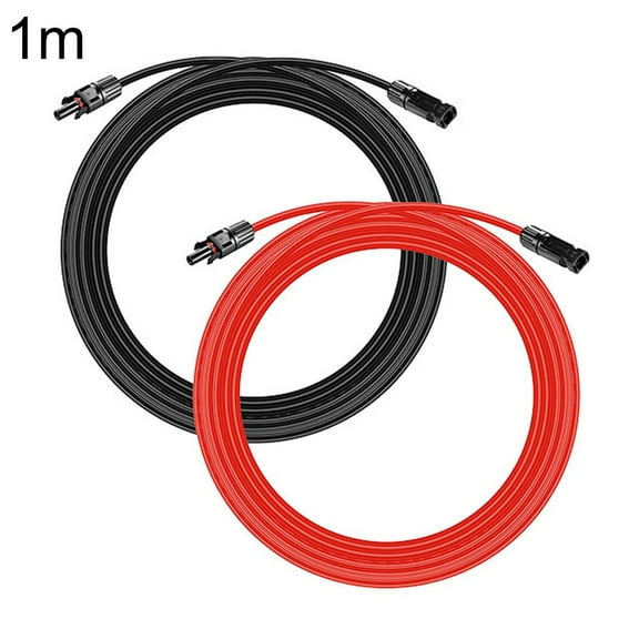 Solar cable extension cable 6 mm² 1/2/3/5/6/9/10 m (red/black)