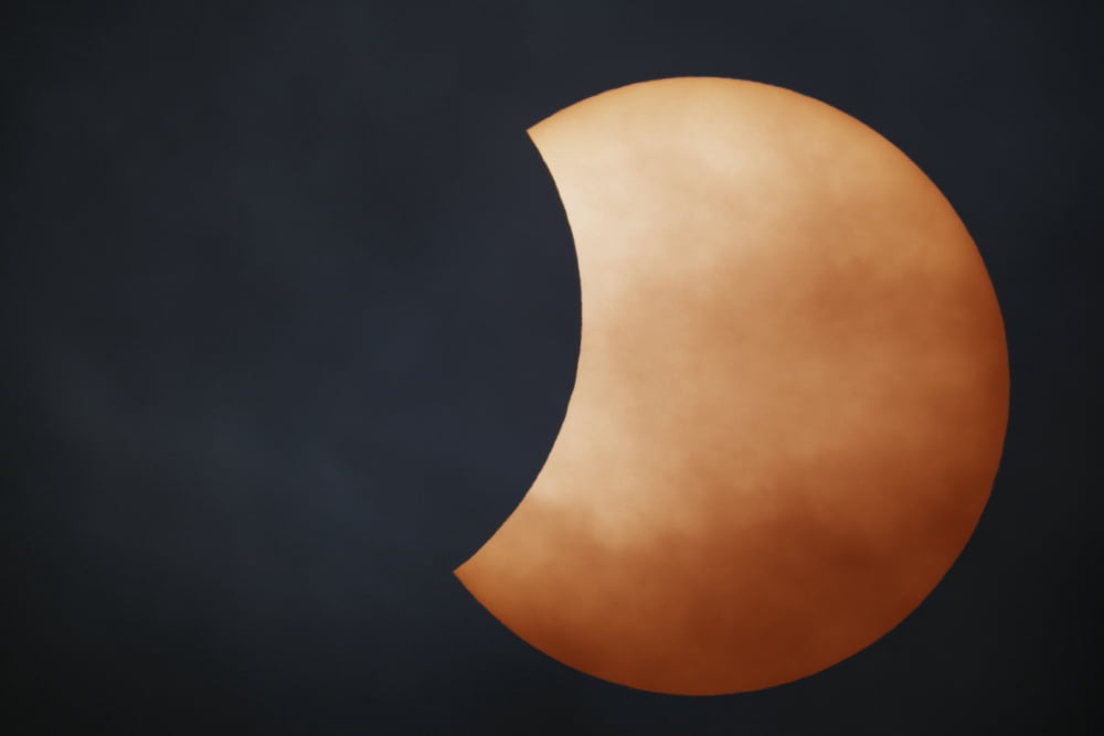 Solar eclipse South Shields Tyne and Wear England Canvas Art - John Short Design Pics (19 x 12)