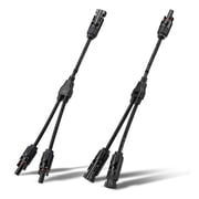 Solar energy connector, Y-branch parallel adapter cable plug, 1 male to 2 female and 1 female to 2 male, suitable for solar panels