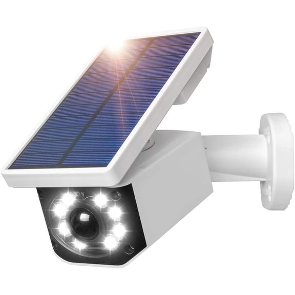 Solar energy solar surveillance camera IP66 waterproof for outdoor with movement detector, solar LED lamp for garden garage