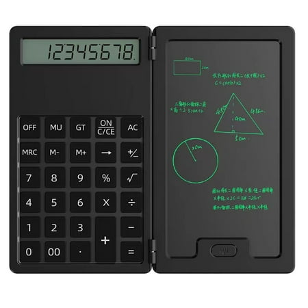Solar handwriting tablet calculator, multi-function folding scientific function calculator, silicone buttons, LCD handwriting screen, light and convenient.