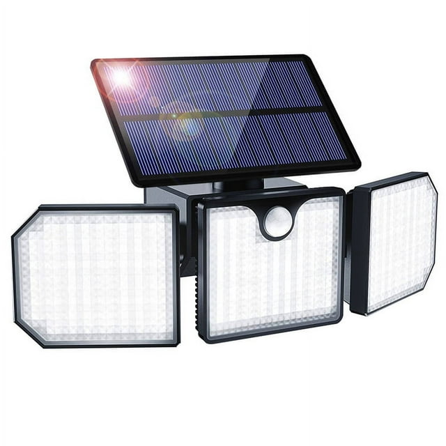 Solar light 230led human body three-head induction street light outdoor ...