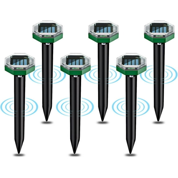 Solar mouse repeller courtyard square with light repeller outdoor ultrasonic snake repeller farm bird repeller - style:Octagon;