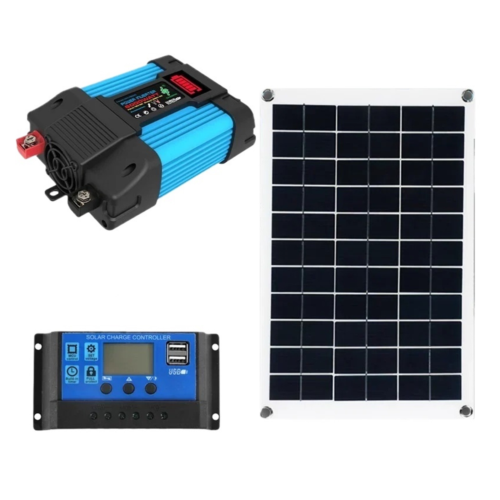 Solar panel 600W 12V Solar Panel System 6000W 110V/220V Inverter Kit Mobile power supply