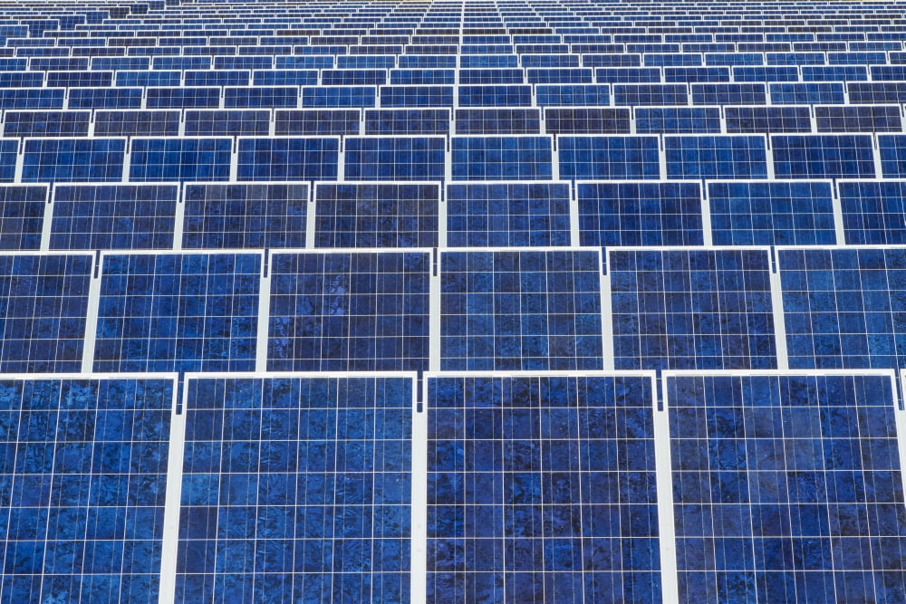 Solar panels photovoltaic array at the university of new mexicoTaos new mexico united states of america Canvas Art - Michael DeYoung Design Pics (38 x 24)