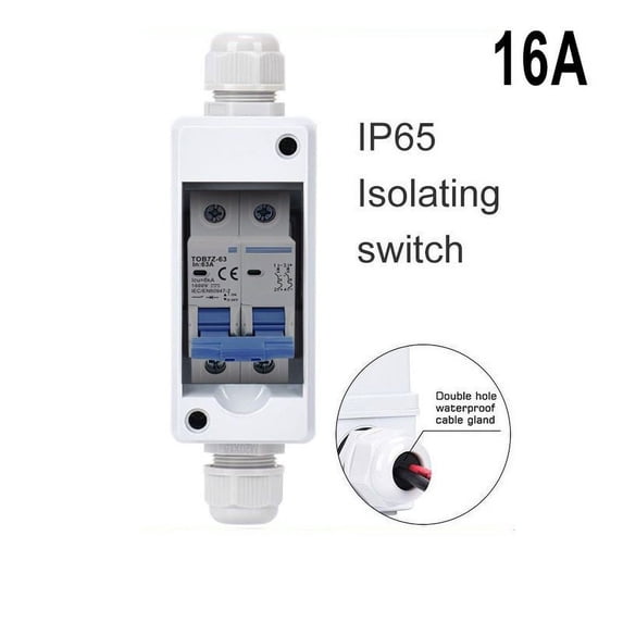 Solar photovoltaic cell combiner box AC circuit breaker switch with junction box