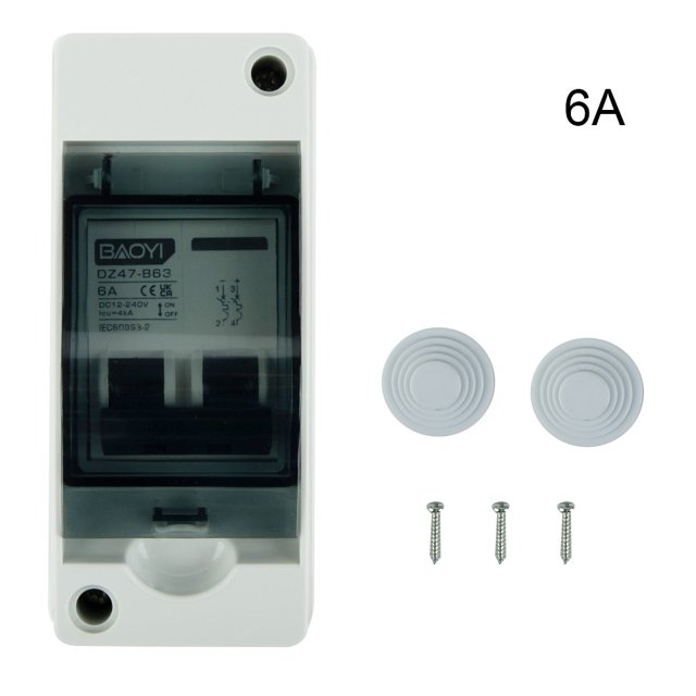 Solar photovoltaic cell combiner box DC circuit breaker switch with