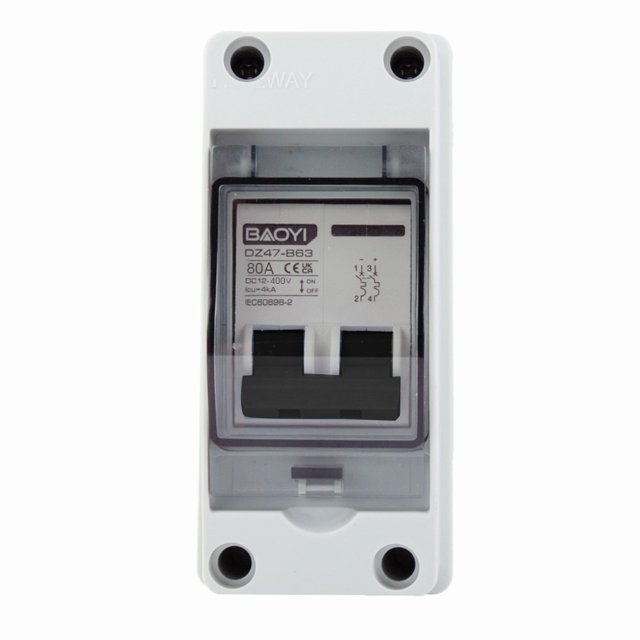 Solar photovoltaic cell combiner box DC circuit breaker switch with