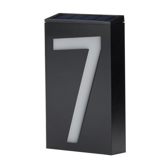 Solar-powered Doorplate Number Light Outdoor Waterproof LED House Address Sign IP65 Wall Mount