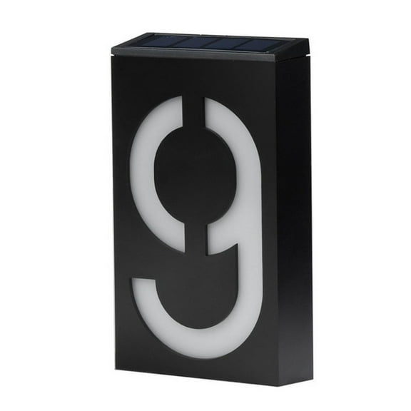 Solar-powered Doorplate Number Lights, Outdoor LED House Number Light, Waterproof IP65, Modern Digital Display, Solar Panel, Weatherproof, Wall Mount