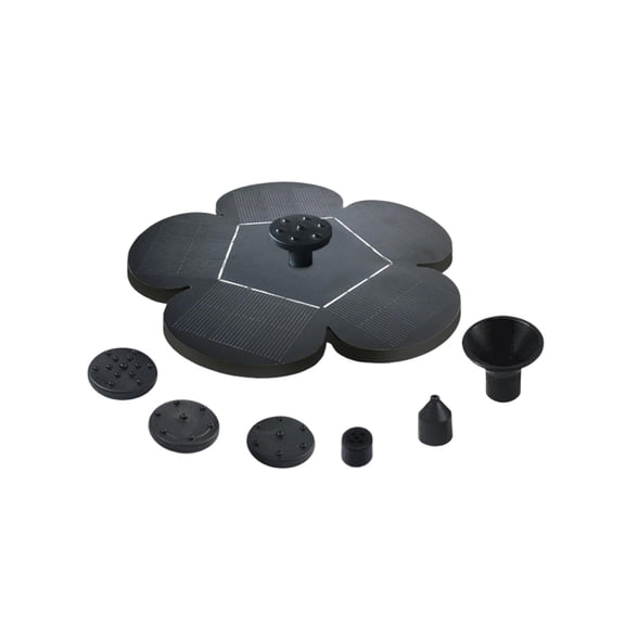 Solar-powered Water Spout for Bird Bath & Garden - High-efficiency Plastic Fountain with 5 Nozzles, 3W Pump for Outdoor Use, Eco-friendly & Easy to Install