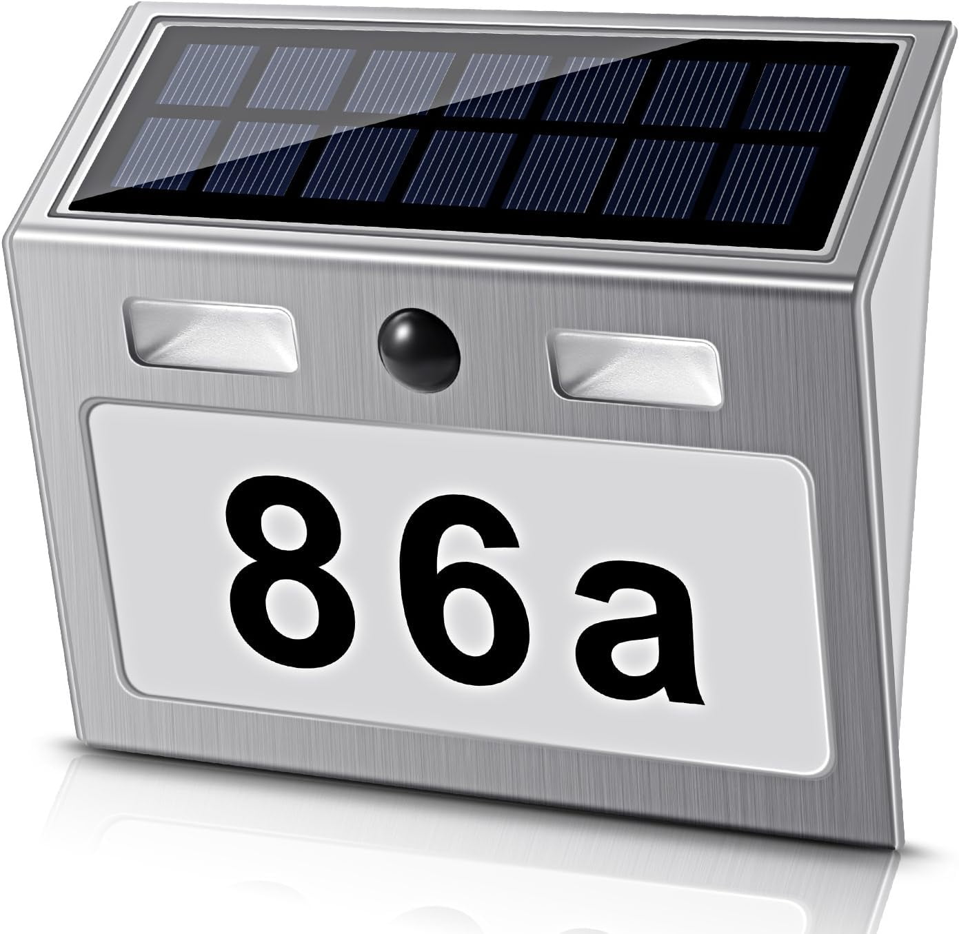 Solar powered house number with 7 LEDs, solar house number Solar house ...
