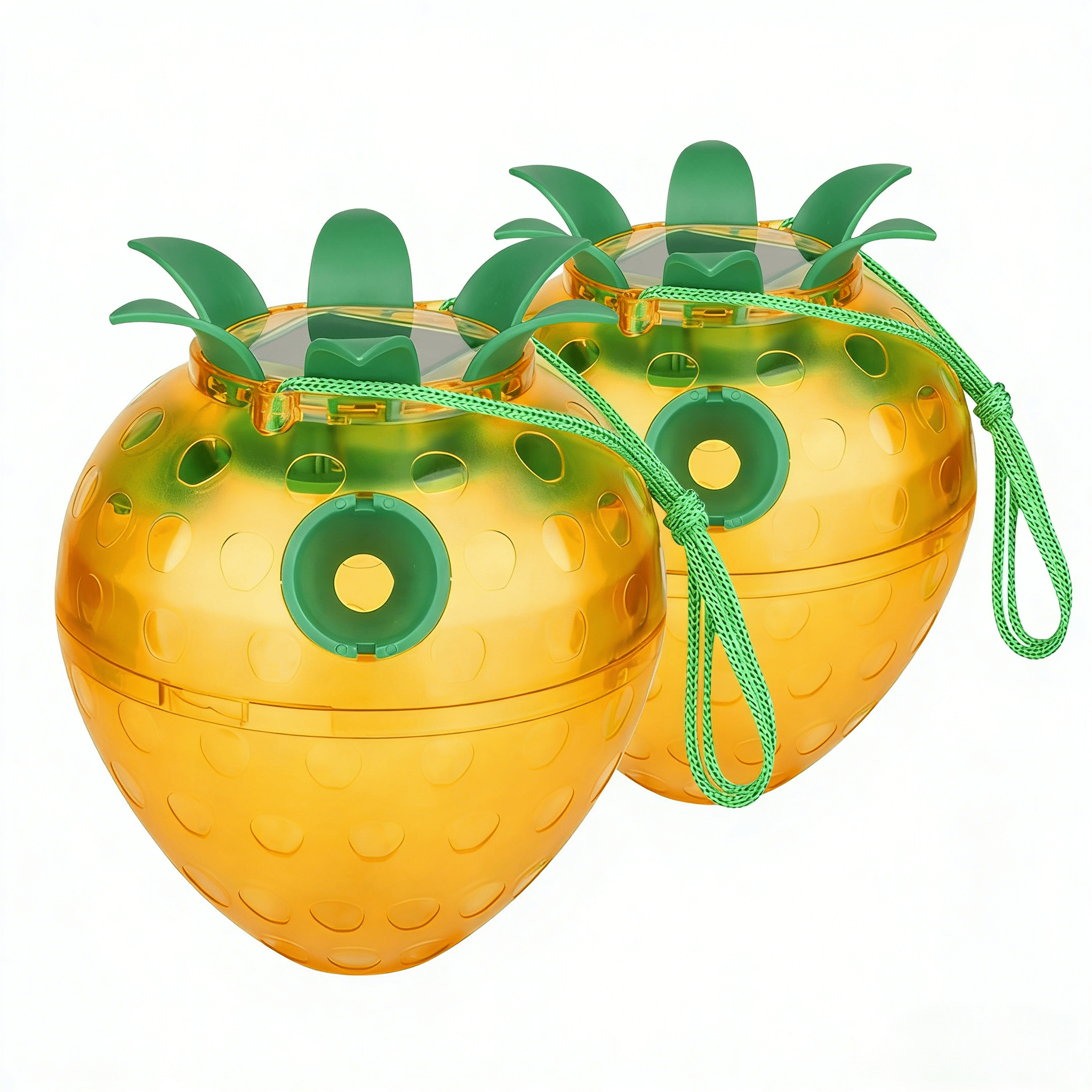 Solar-powered mason bee trap. Outdoor strawberry-shaped bee trap. Suitable for gardens and farms.
