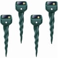 thumbnail image 1 of Solar-powered mole repellent, 4 packs of snake and skunk repellent, for yards, 50 waterproof ultrasonic deterrent stake, get rid of rabbits, groundhogs, voles, chipmunks, deer, and peccaries, for law, 1 of 5