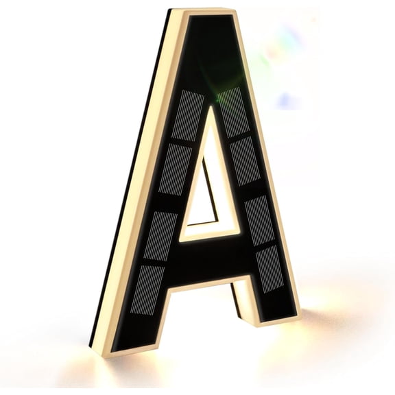 Solar-powered outdoor house number light, waterproof LED illuminated address sign, suitable for house exteriors, large personalized modern style illuminated house number sign.