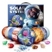 Piano Potato Gemstone Dig Kit,40 Real Gems & Crystals with Mining Kits Tools,Solar System 8 Planets Toys for Kids Age 6+,Space Toy Ideal Gift for Boys
